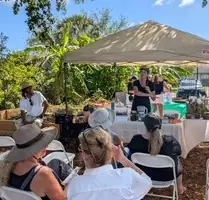 Participants gathered for a garden-based learning session